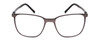 Front View of Porsche P8275-D Unisex Designer Reading Glasses Dark Gun Metal Silver Black 55mm