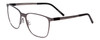 Profile View of Porsche P8275-D Unisex Designer Reading Glasses Dark Gun Metal Silver Black 55mm