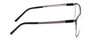 Side View of Porsche Designs P8275-D Designer Reading Eye Glasses with Custom Cut Powered Lenses in Dark Gun Metal Silver Black Unisex Square Full Rim Metal 55 mm