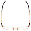 Top View of Porsche Designs P8277-C Designer Single Vision Prescription Rx Eyeglasses in Satin Gold Black Unisex Square Semi-Rimless Metal 54 mm