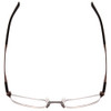 Top View of Porsche Design P8277D Unisex Semi-Rimless Reading Glasses Satin Brown Black 54mm