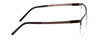 Side View of Porsche Design P8277D Unisex Semi-Rimless Reading Glasses Satin Brown Black 54mm