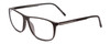 Profile View of Porsche Designs P8278-A Designer Reading Eye Glasses with Custom Cut Powered Lenses in Matte Grey Unisex Square Full Rim Acetate 56 mm