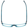 Top View of Porsche Designs P8278-B Designer Reading Eye Glasses with Custom Cut Powered Lenses in Crystal Azure Turquoise Blue Unisex Square Full Rim Acetate 56 mm