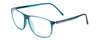 Profile View of Porsche Designs P8278-B Designer Blue Light Blocking Eyeglasses in Crystal Azure Turquoise Blue Unisex Square Full Rim Acetate 56 mm
