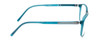 Side View of Porsche Designs P8278-B Designer Progressive Lens Blue Light Blocking Eyeglasses in Crystal Azure Turquoise Blue Unisex Square Full Rim Acetate 56 mm