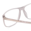 Close Up View of Porsche Designs P8278-C Unisex Designer Reading Glasses Crystal Light Grey 56 mm