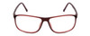Front View of Porsche Designs P8278-D Designer Progressive Lens Prescription Rx Eyeglasses in Crystal Red Matte Brown Unisex Square Full Rim Acetate 56 mm