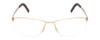 Front View of Porsche P8284-B Unisex .5-Rimless Designer Reading Glasses Satin Gold Black 59mm