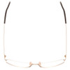 Top View of Porsche P8284-B Unisex .5-Rimless Designer Reading Glasses Satin Gold Black 59mm
