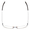 Top View of Porsche P8284C Semi-Rimless Designer Reading Glasses Satin Steel Blue Black 59mm