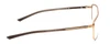Side View of Porsche Designs P8285-B Designer Single Vision Prescription Rx Eyeglasses in Satin Gold Black Unisex Square Full Rim Titanium 56 mm