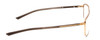 Side View of Porsche Designs P8285-B Designer Blue Light Blocking Eyeglasses in Satin Gold Black Unisex Square Full Rim Titanium 56 mm