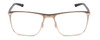 Front View of Porsche Designs P8286-D Designer Progressive Lens Prescription Rx Eyeglasses in Palladium Silver Black Unisex Square Full Rim Titanium 56 mm