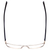 Top View of Porsche Designs P8286-D Designer Progressive Lens Prescription Rx Eyeglasses in Palladium Silver Black Unisex Square Full Rim Titanium 56 mm
