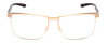 Front View of Porsche Designs P8289-B Designer Single Vision Prescription Rx Eyeglasses in Satin Gold Black Unisex Square Full Rim Titanium 57 mm