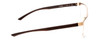 Side View of Porsche Designs P8289-B Designer Single Vision Prescription Rx Eyeglasses in Satin Gold Black Unisex Square Full Rim Titanium 57 mm