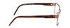 Side View of Porsche P8292B Unisex Designer Reading Glasses Satin Grey Brown Marble Horn 54mm