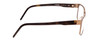 Side View of Porsche Designs P8292-C Designer Progressive Lens Blue Light Blocking Eyeglasses in Satin Sand Gold Brown Marble Horn Unisex Square Full Rim Metal 54 mm