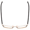 Top View of Porsche Designs P8292-D Designer Reading Eye Glasses with Custom Cut Powered Lenses in Satin Olive Green Black Unisex Square Full Rim Metal 54 mm