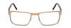 Front View of Porsche Designs P8292-D Designer Single Vision Prescription Rx Eyeglasses in Satin Olive Green Black Unisex Square Full Rim Metal 54 mm