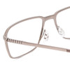 Close Up View of Porsche Designs P8293-B Designer Progressive Lens Prescription Rx Eyeglasses in Silver Black Unisex Square Full Rim Titanium 55 mm
