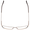 Top View of Porsche Designs P8293-B Designer Progressive Lens Prescription Rx Eyeglasses in Silver Black Unisex Square Full Rim Titanium 55 mm