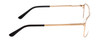 Side View of Porsche Designs P8293-C Designer Progressive Lens Blue Light Blocking Eyeglasses in Light Gold Black Unisex Square Full Rim Titanium 55 mm