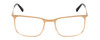 Front View of Porsche Designs P8294-B Unisex Square Reading Glasses in Light Gold Black 54 mm