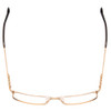 Top View of Porsche Designs P8294-B Designer Progressive Lens Prescription Rx Eyeglasses in Light Gold Black Unisex Square Full Rim Titanium 54 mm