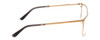 Side View of Porsche Designs P8294-B Designer Progressive Lens Blue Light Blocking Eyeglasses in Light Gold Black Unisex Square Full Rim Titanium 54 mm