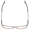 Top View of Porsche Designs P8294-D Designer Single Vision Prescription Rx Eyeglasses in Satin Brown Black Unisex Square Full Rim Titanium 54 mm