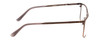 Side View of Porsche Designs P8294-D Designer Progressive Lens Blue Light Blocking Eyeglasses in Satin Brown Black Unisex Square Full Rim Titanium 54 mm
