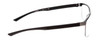 Side View of Porsche Designs P8297-D Designer Single Vision Prescription Rx Eyeglasses in Blue Silver Black Unisex Square Semi-Rimless Titanium 58 mm