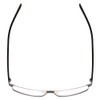 Top View of Porsche Designs P8297-D Designer Single Vision Prescription Rx Eyeglasses in Blue Silver Black Unisex Square Semi-Rimless Titanium 58 mm