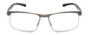 Front View of Porsche Designs P8297-D Designer Single Vision Prescription Rx Eyeglasses in Blue Silver Black Unisex Square Semi-Rimless Titanium 58 mm