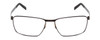 Front View of Porsche Designs P8302-B Unisex Square Designer Reading Glasses Silver Grey 58 mm
