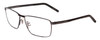 Profile View of Porsche Designs P8302-B Designer Reading Eye Glasses with Custom Cut Powered Lenses in Silver Grey Unisex Square Full Rim Metal 58 mm