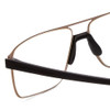 Close Up View of Porsche Design P8307-C Unisex Designer Reading Glasses in Satin Brown Black 56mm