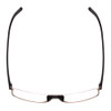 Top View of Porsche Design P8307-C Unisex Designer Reading Glasses in Satin Brown Black 56mm