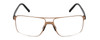 Front View of Porsche Design P8307-C Unisex Designer Reading Glasses in Satin Brown Black 56mm