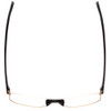 Top View of Porsche Designs P8313-B Unisex Square Reading Glasses in Satin Gold Black 57 mm