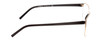 Side View of Porsche Designs P8313-B Designer Blue Light Blocking Eyeglasses in Satin Gold Black Unisex Square Full Rim Metal 57 mm