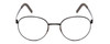 Front View of Porsche Designs P8315-A Round Designer Reading Glasses in Satin Black Grey 52 mm