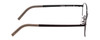 Side View of Porsche Designs P8315-A Designer Blue Light Blocking Eyeglasses in Satin Black Grey Unisex Round Full Rim Metal 52 mm