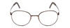 Front View of Porsche Designs P8315-B Unisex Round Designer Reading Glasses Brown Copper 52 mm