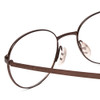 Close Up View of Porsche Designs P8315-B Designer Bi-Focal Prescription Rx Eyeglasses in Satin Brown Copper Unisex Round Full Rim Metal 52 mm