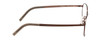 Side View of Porsche Designs P8315-B Designer Blue Light Blocking Eyeglasses in Satin Brown Copper Unisex Round Full Rim Metal 52 mm
