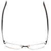 Top View of Porsche Designs P8318-A Unisex Semi-Rimless Designer Reading Glasses Black 55 mm
