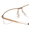 Close Up View of Porsche P8318-B Unisex .5-Rimless Designer Reading Glasses Satin Gold Black 55mm